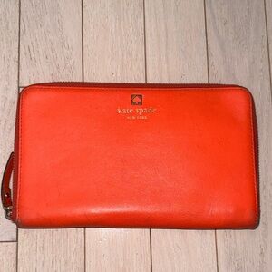 Kate Spade Bold Orange Zip Wallet